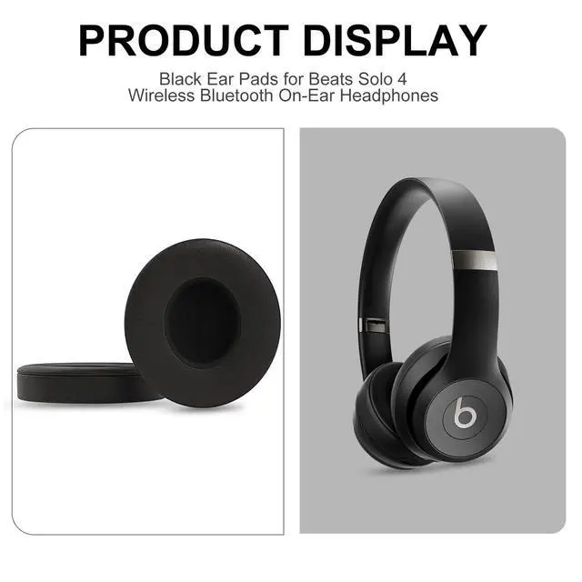 Alt view image 6 of 7 - Replacement Ear Pads for Beats Solo 4 On-Ear Headphone, Black | Solo 4 Ear Pads for Beats Solo4 Headphone