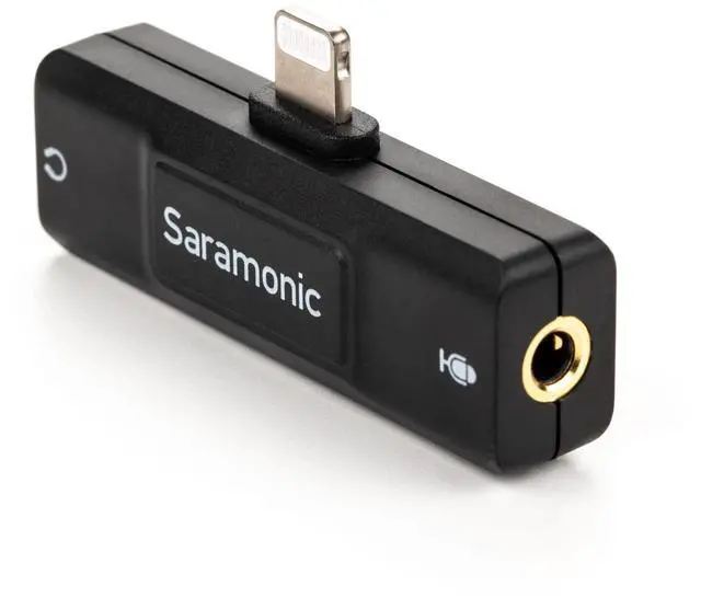 Alt view image 2 of 6 - SR-EA2D Lightning Audio Interface with 3.5mm TRS or TRRS Mic Input and 3.5mm Headphone Out for Apple iPhones and iPads with Lightning, Black