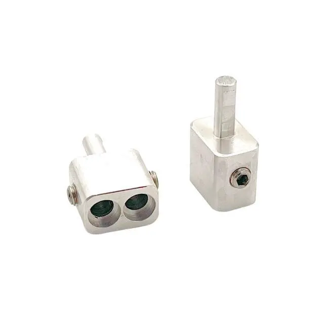 Alt view image 2 of 3 - Pair of Aluminum Dual 8 Gauge to Single 8 car Audio Dual Speaker Gauge Amplifier -Four Stainless Steel Screws