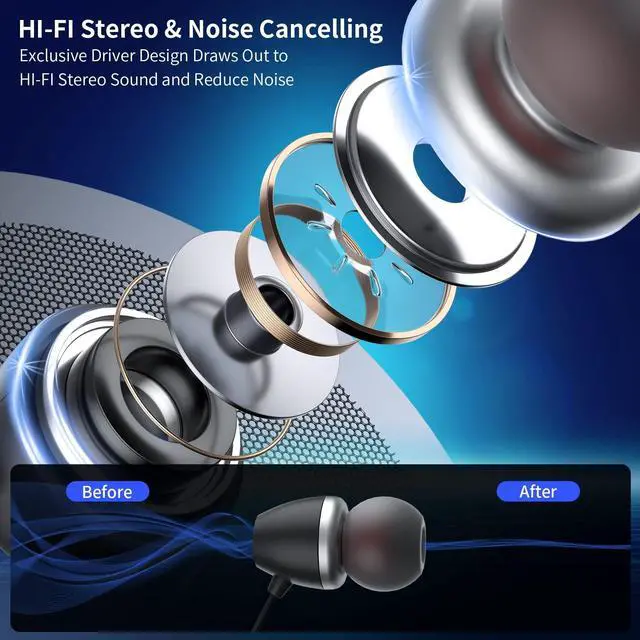 Alt view image 4 of 7 - Retractable Bluetooth Headphones Neckband, Headset Wireless Earbuds with Mic, Stereo Noise Cancelling Earphones for Sports Running Driving, IPX5 Sweatproof, Vibration Call (Black Pink)