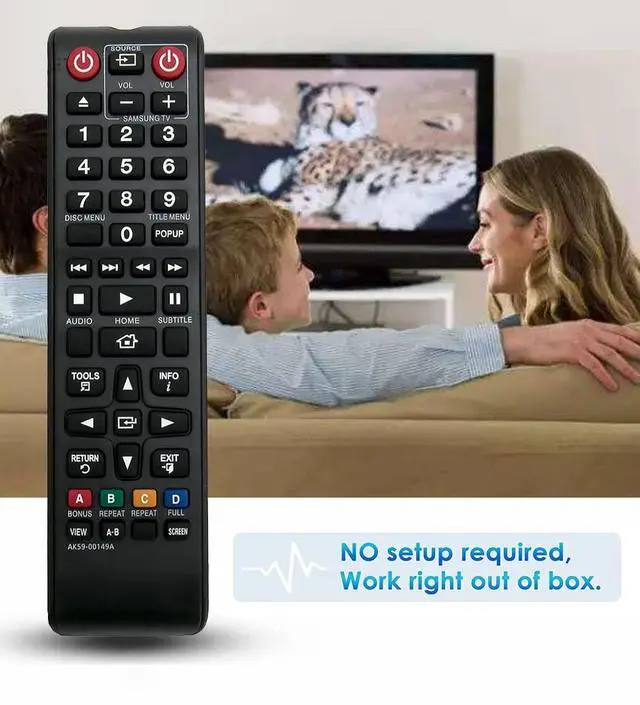 Alt view image 2 of 6 - Replacement Remote Controller fit for BD-H5900 BD-JM57C BD-E6100 Samsung Blu-ray Disc Player