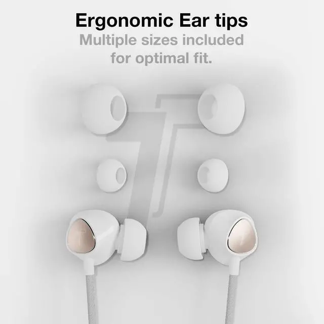 Alt view image 5 of 6 - iPhone Earphones (Apple MFi Certified) V110 in Ear Braided Wired Lightning Earbuds (Sweat/Water Resistant) Headphones with Mic/Volume Remote for iPhone 12/13/14 Pro Max - Gold