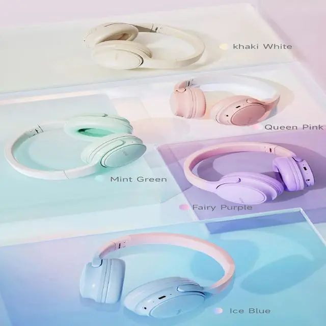 Alt view image 7 of 7 - Bluetooth Headphones Over Ear, Foldable Lightweight Wireless Headsets, HiFi Stereo, HD Microphone, 30H Playtime, Suitable for Mobile Phones, Computers, TVs, Games, Outdoors, Offices (Blue)