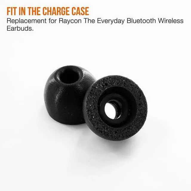 Alt view image 2 of 4 - Replacement Memory Foam Eartips for Raycon Earbuds,3 Pairs,Upgrade | Compatible with Raycon The Everyday Bluetooth Wireless Earbuds / Raycon Pro Earpad Ear Tips,with S/M/L size, Black