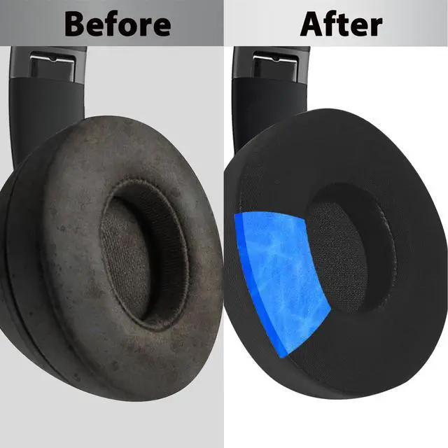 Alt view image 3 of 7 - Replacement Ear Pads Cushions for Beats Solo 4 On-Ear Headphones, Upgraded Cooling Gel Earpad Covers Replacement Parts for Beats Solo4, Softer Foam & Surface Material - Black