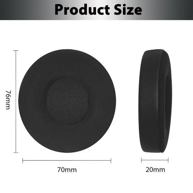 Alt view image 6 of 7 - Replacement Ear Pads Cushions for Beats Solo 4 On-Ear Headphones, Upgraded Cooling Gel Earpad Covers Replacement Parts for Beats Solo4, Softer Foam & Surface Material - Black