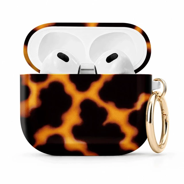 Main image of Compatible with Airpod 4 Case,TPU Cute Pattern Protective, Shockproof Anti Scratch Case with Keychain Ring, Supports Wireless Charging(Abstract Orange Black)