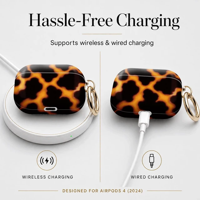 Alt view image 5 of 7 - Compatible with Airpod 4 Case,TPU Cute Pattern Protective, Shockproof Anti Scratch Case with Keychain Ring, Supports Wireless Charging(Abstract Orange Black)