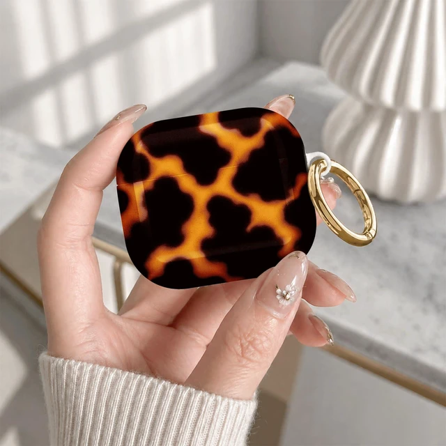 Alt view image 7 of 7 - Compatible with Airpod 4 Case,TPU Cute Pattern Protective, Shockproof Anti Scratch Case with Keychain Ring, Supports Wireless Charging(Abstract Orange Black)