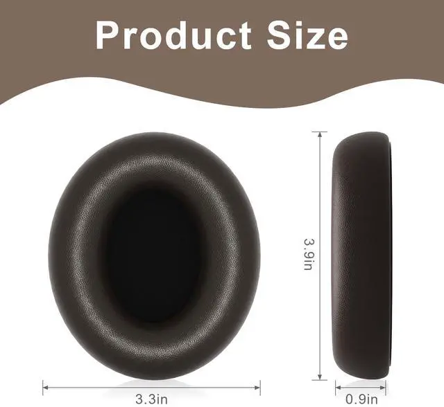 Alt view image 5 of 7 - Replacement Ear Pads Cover Compatible with Beats Studio Pro Over-Ear Headphone, Brown Ear Pads Cushions