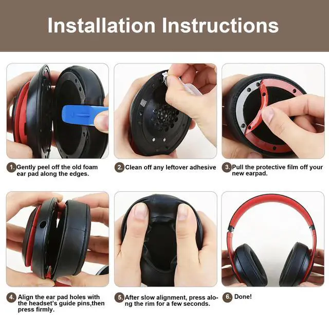 Alt view image 7 of 7 - Replacement Ear Pads Cover Compatible with Beats Studio Pro Over-Ear Headphone, Brown Ear Pads Cushions