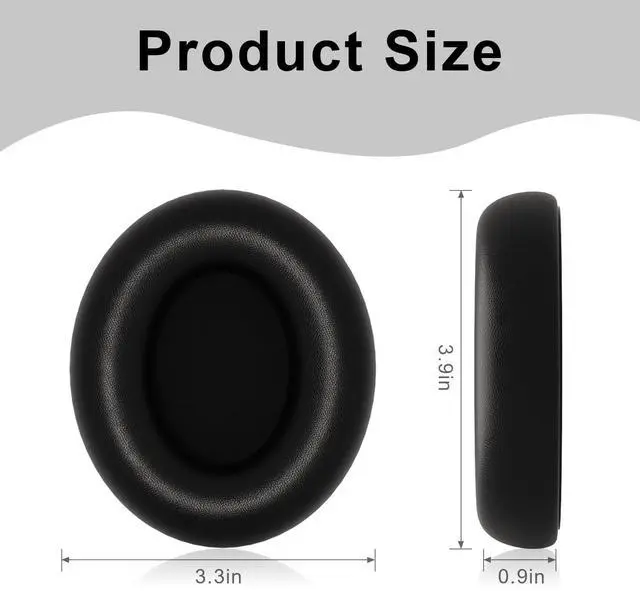 Alt view image 4 of 7 - Replacement Ear Pads Cover Compatible with Beats Studio Pro Over-Ear Headphone, Black Ear Pads Cushions