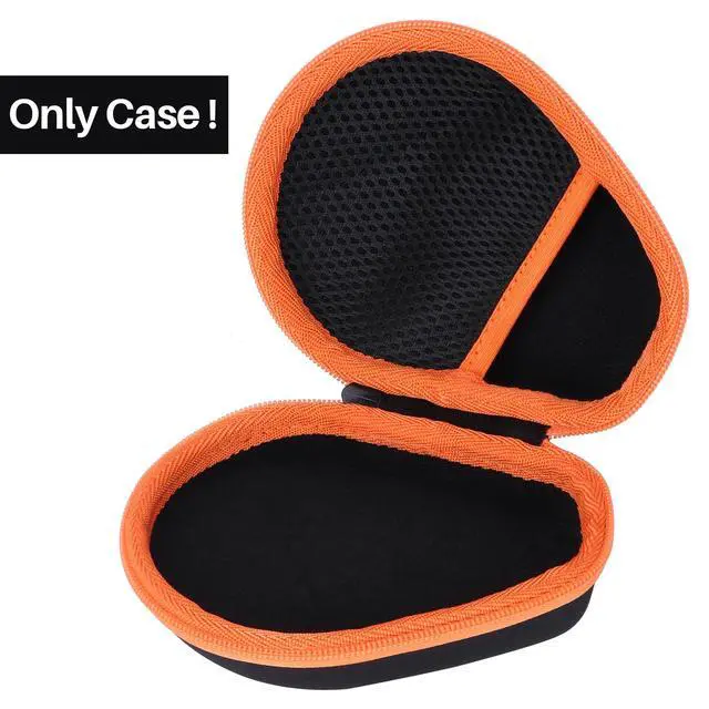 Alt view image 3 of 6 - Hard Carry Case Compatible with Ortizan Open Ear Headphones I10 | Lightweight & Carry, Dustproof Storage, Travel Friendly, Portable for Daily Use, Black+Orange Case