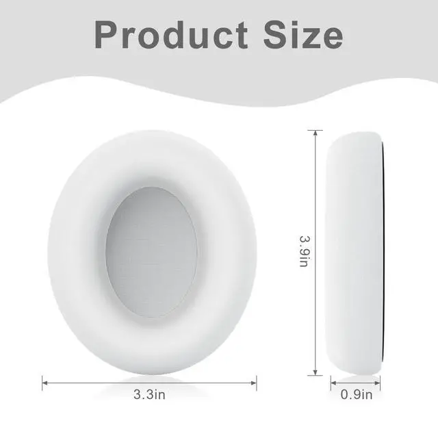 Alt view image 5 of 7 - Replacement Ear Pads Cover Compatible with Beats Studio Pro Over-Ear Headphone, White Ear Pads Cushions