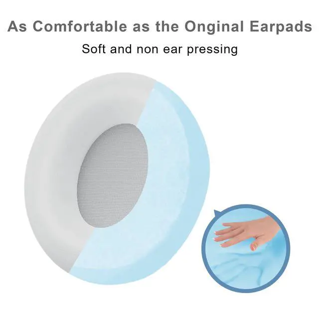 Alt view image 6 of 7 - Replacement Ear Pads Cover Compatible with Beats Studio Pro Over-Ear Headphone, White Ear Pads Cushions