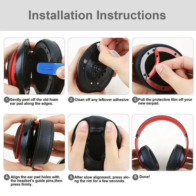 Alt view image 7 of 7 - Replacement Ear Pads Cover Compatible with Beats Studio Pro Over-Ear Headphone, White Ear Pads Cushions