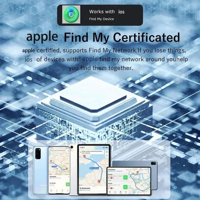 Alt view image 2 of 7 - 2Pack Air Smart Tracker Tags for Apple Find My (iOS), Waterproof Bluetooth Item Finders Pets Locator Mini GPS Tracker for Dogs Keys Wallet Luggage No Monthly Fee Travel Anti-Lost Device for iPhone