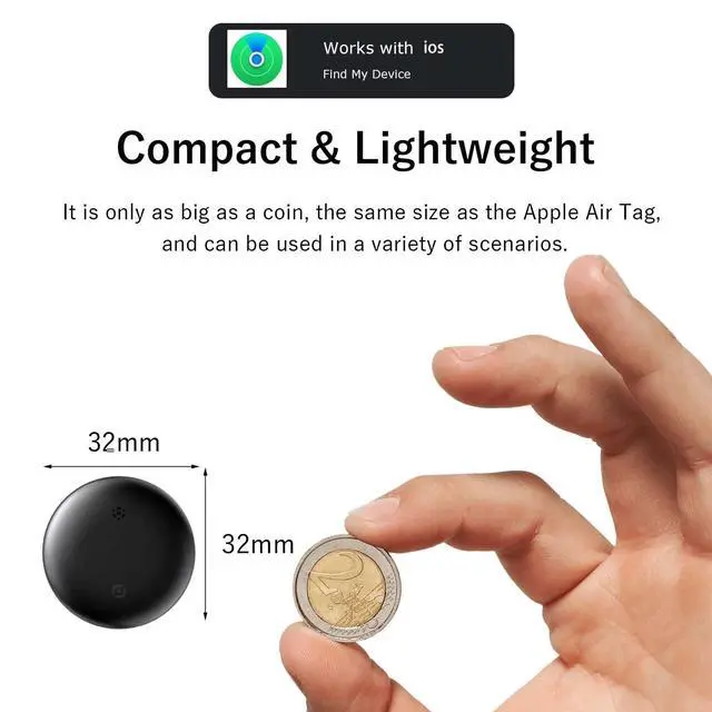 Alt view image 6 of 7 - 2Pack Air Smart Tracker Tags for Apple Find My (iOS), Waterproof Bluetooth Item Finders Pets Locator Mini GPS Tracker for Dogs Keys Wallet Luggage No Monthly Fee Travel Anti-Lost Device for iPhone