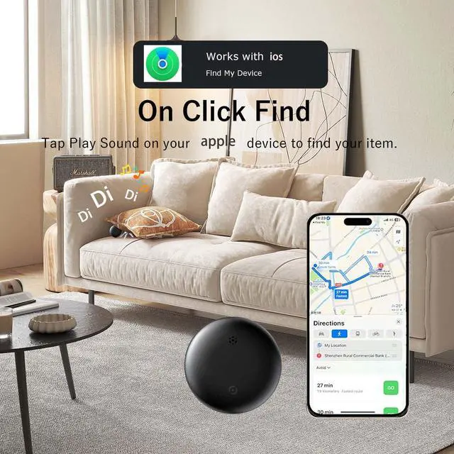 Alt view image 7 of 7 - 2Pack Air Smart Tracker Tags for Apple Find My (iOS), Waterproof Bluetooth Item Finders Pets Locator Mini GPS Tracker for Dogs Keys Wallet Luggage No Monthly Fee Travel Anti-Lost Device for iPhone
