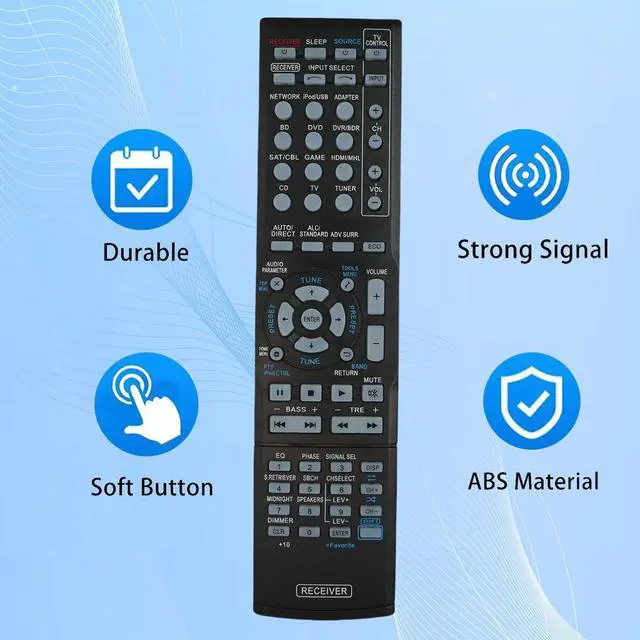 Alt view image 3 of 7 - Universal Replacement Remote Control for Pioneer AXD7694 AXD7666 VSX-53 VSX-1019AH SC-61 VSX-D414-S 7.1-Channel Home Theater AV A/V Receiver System