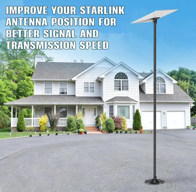 Alt view image 2 of 7 - Starlink Gen 3 Mounting Kit with Pipe Adapter, 7.5FT Gen 3 Starlink Pole Mount, Height Adjustable Starlink Gen 3 Mount Plate Accessories