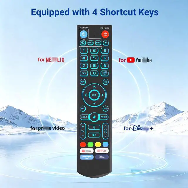 Alt view image 5 of 7 - New Backlight V5 Pro Voice Remote, Compatible with vSeeBox V1/ V2/ V3/ V5 Pro/ V3 Plus/ V1 Max/Elite/Max Series