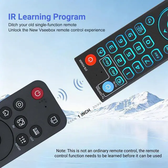 Alt view image 6 of 7 - New Backlight V5 Pro Voice Remote, Compatible with vSeeBox V1/ V2/ V3/ V5 Pro/ V3 Plus/ V1 Max/Elite/Max Series