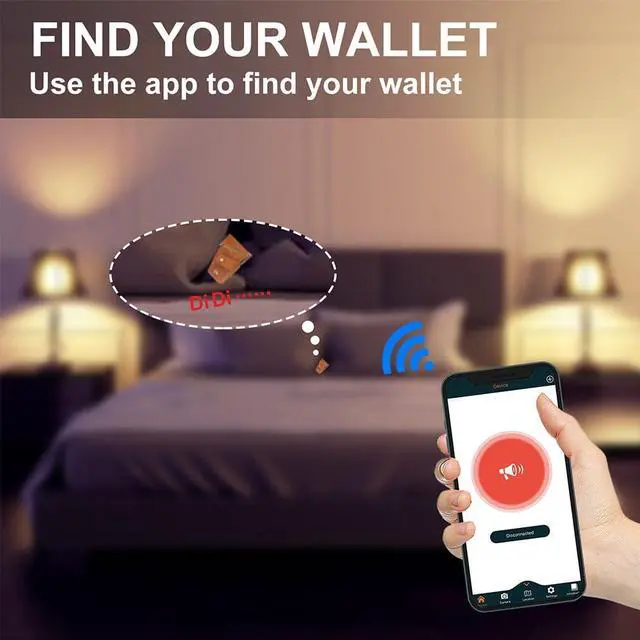 Alt view image 4 of 7 - Smart Tracker Wallet for Men,Compatible with Android and iOS, Mens Wallet GPS Tracker Card Holder With Men Gift for Christmas. (Carbon Black) (Wallet, Brown)