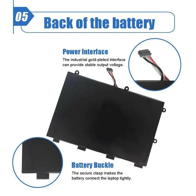 Alt view image 6 of 6 - 45N1750 Laptop Battery, 7.4V 34Wh 4600mAh 4-Cell Compatible with Lenovo ThinkPad Yoga 11E/ Yoga 11E Chromebook Series Notebook 45N1748 45N1749 45N1751