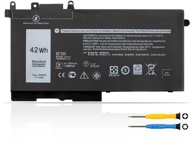 Main image of 42Wh 3DDDG Laptop Battery for Dell Latitude 5280 5288 5290 5480 5488 | 5490 5491 5495 5580 5590 E5280 E5480 E5580 E5490 E5590 Precision 3520 3530 Series 3VC9Y 049XH 45N3J 080JT9 RRJDX 11.4V 3Cell