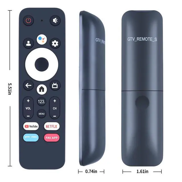Alt view image 2 of 3 - GTV_Remote_S Replacement Voice Remote for Element Smart Google TV | Compatible Models: E300AD32G E650AE55G E650AE65G EMQ600AE100G E450AD43G E450AD50G E450AD55G E450AD70G, Easy Pairing