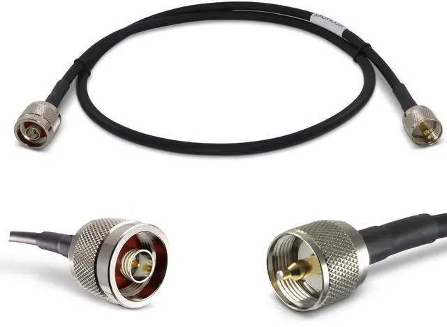 Main image of 3 ft UltraFlex240 Low-Loss Coax Cable - PL259 Male to N Male | Ultra-Flexible 50 Ohm 240-Size Coaxial Jumper Cable for CB, HAM, Shortwave & VHF/UHF Radios and Antennas - ANT-141-032-03