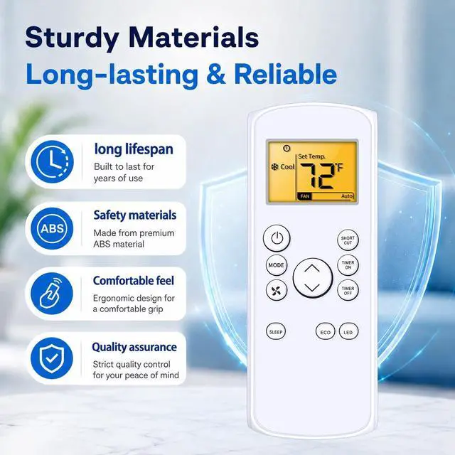 Alt view image 3 of 7 - RG57J4(B)/BGCEU1 Remote Control for Midea/Toshiba/Mirage Air Conditioner | MAW08S1JWT-B MAW12S1JWT-B MAW05R1JWT-B MAW06R1JWT-B