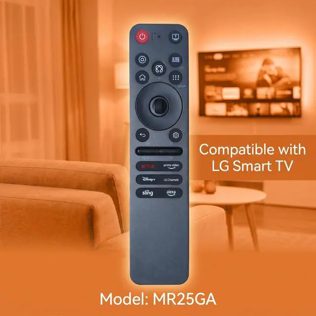 Alt view image 3 of 7 - Replacement Magic Remote for LG Smart TV with Voice & Pointer | Compatible with AN-MR25GA/MR24GA/MR23GA/MR22GA/MR21GA/MR19BA, AKB76039902, 2019-2025 WebOS, OLED QNED NanoCell UHD 4K 8K TVs