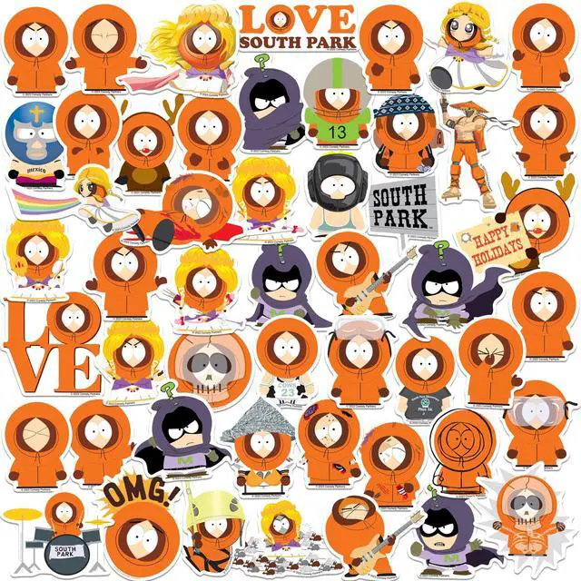 Main image of South Park Kenny Sticker Pack Die-Cut Vinyl, Tablet & Indoor Use, Set of 50