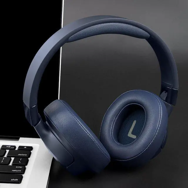 Alt view image 3 of 7 - Replacement Kit for JBL Tune 700BT/710BT/720BT/750BTNC/760NC/770NC Headphones, Protein Leather Ear Pads + Headband - Navy Blue