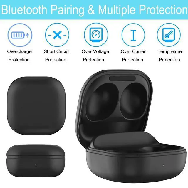Alt view image 3 of 7 - Charging Case for Galaxy Buds Pro (1st Gen, SM-R190) - Charger Case Cover Dock USB-C Cable for Samsung Galaxy Buds Pro Earbuds (700mah, Black)