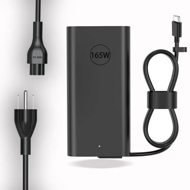 Alt view image 2 of 7 - 165W USB-C Gan Adapter Compatible with DELL Pro Max 16/18 ma16250 mb16250 | Precision 5690 5680 / Latitude 7450 7650 / HA165PM210 LA165PM210 Gaming Laptop Charger 28V