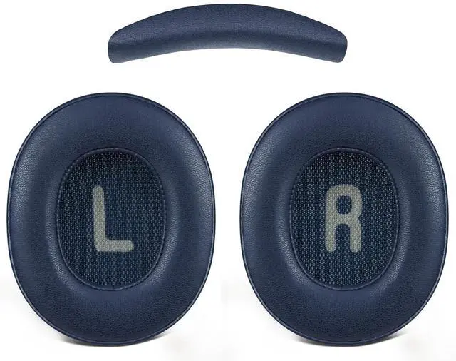 Main image of Replacement Kit for JBL Tune 700BT/710BT/720BT/750BTNC/760NC/770NC Headphones, Protein Leather Ear Pads + Headband - Navy Blue