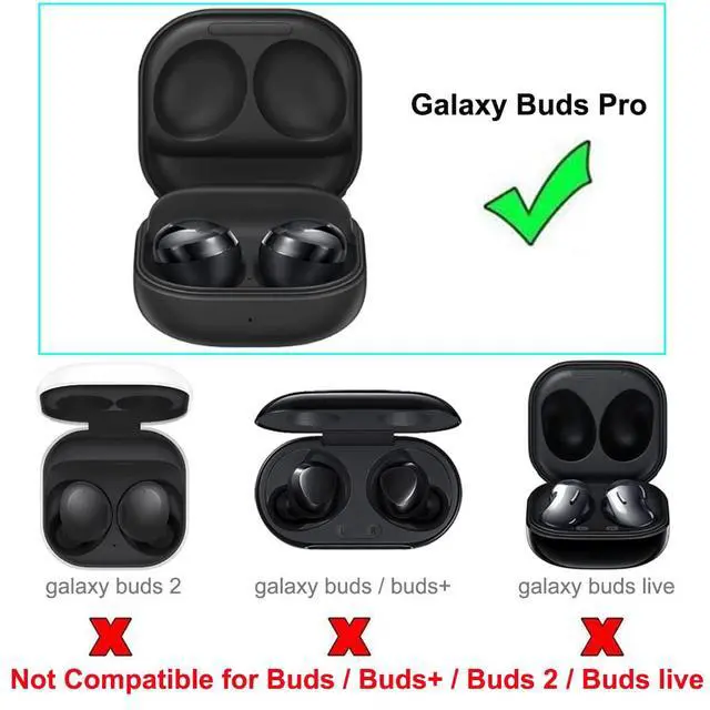 Alt view image 2 of 7 - Charging Case for Galaxy Buds Pro (1st Gen, SM-R190) - Charger Case Cover Dock USB-C Cable for Samsung Galaxy Buds Pro Earbuds (700mah, Black)