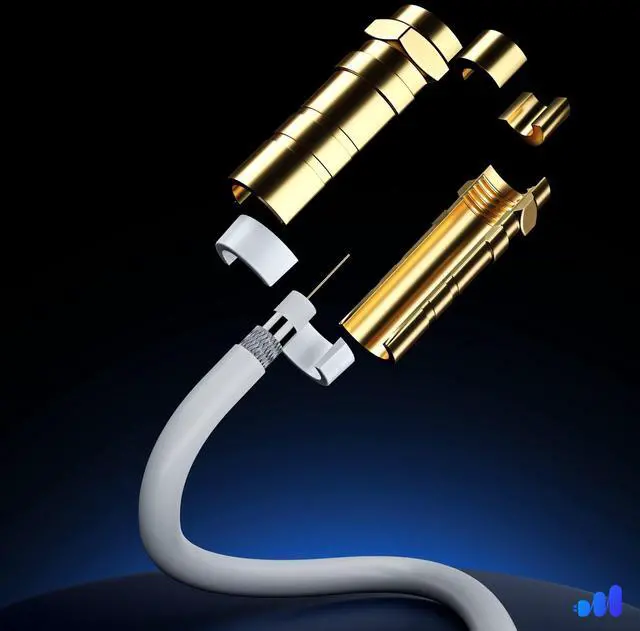 Alt view image 6 of 6 - RG6 Coaxial Cable 8 Ft, Quad Shielded, White, CL3, Flexible | Flexible PVC jacket bends easily around tight corners and behind wall-mounted TV installations