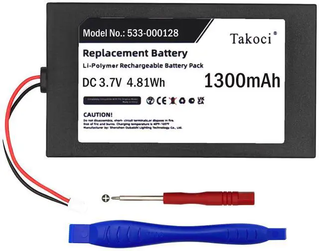 Main image of 1300mAh Replacement Battery for Harmony 950 Elite 915-000257 915-000260 Remote Controls Part Number 533-000128 623158