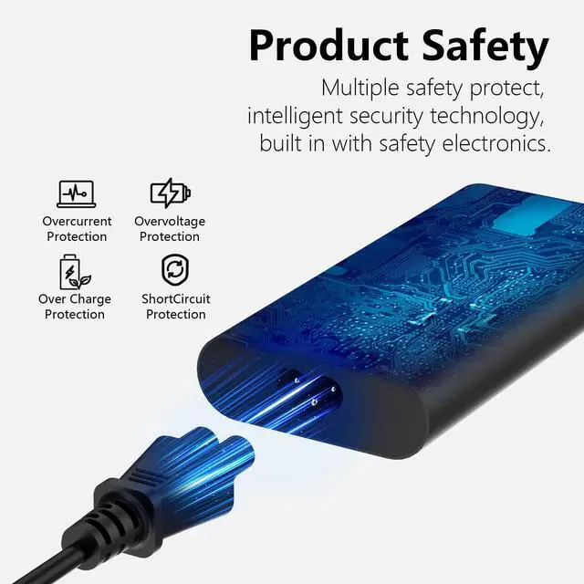 Alt view image 7 of 7 - 165W USB-C Gan Adapter Compatible with DELL Pro Max 16/18 ma16250 mb16250 | Precision 5690 5680 / Latitude 7450 7650 / HA165PM210 LA165PM210 Gaming Laptop Charger 28V