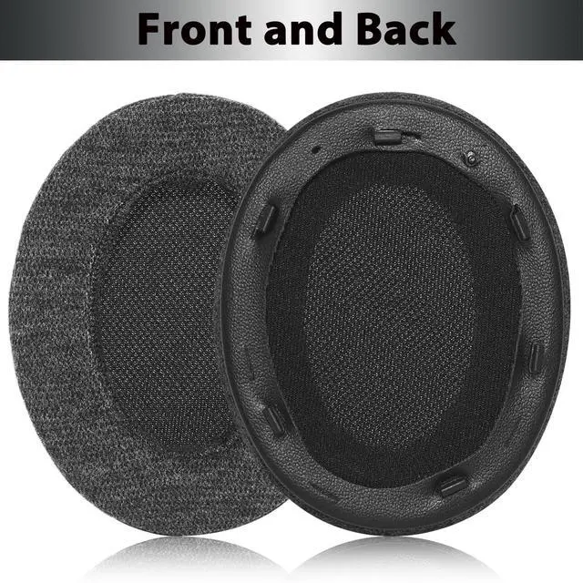 Alt view image 6 of 7 - Velour Replacement Ear Pads for Sony WH-XB910N - Black | Soft High-Density Memory Foam Earpads Cushions with Buckle, Velour Fabric for Long-Term Comfort