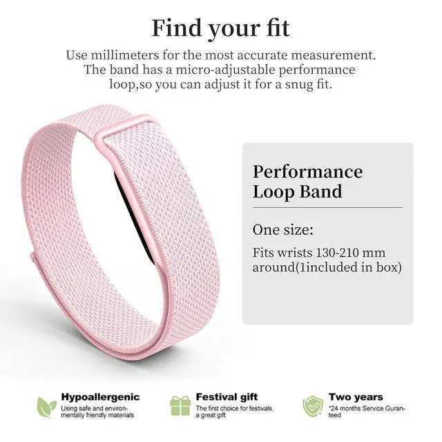 Alt view image 4 of 6 - Nylon Sport Band Compatible with Google Fitbit Air,Soft Breathable Wristband Replacement Compatible with Fitbit Air Fitness,Micro-Adjustable Performance Loop for Screenless Tracker