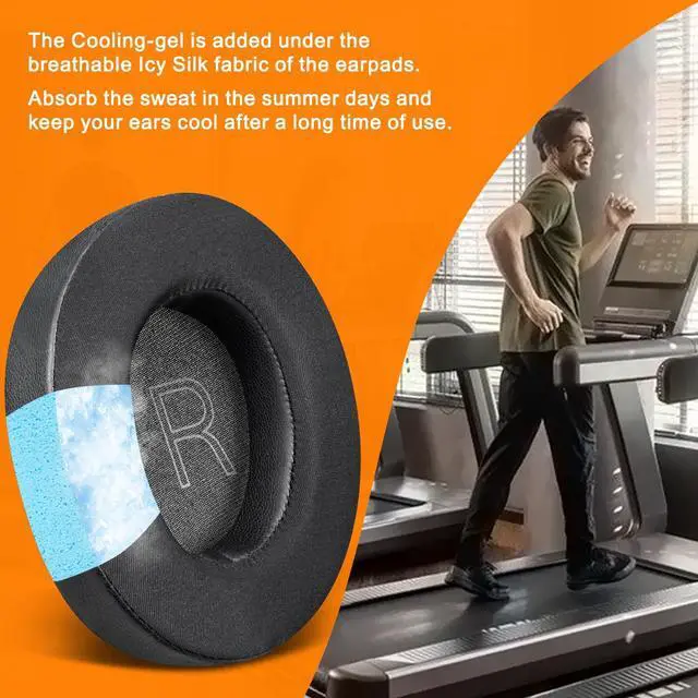 Alt view image 5 of 5 - Cooling-Gel Replacement Earpads for Astro A10 Gen 2 Wired Headset, Ear Pads Cushions with Durable Ice Silk Fabric, Comfort Noise Isolation Foam - Black