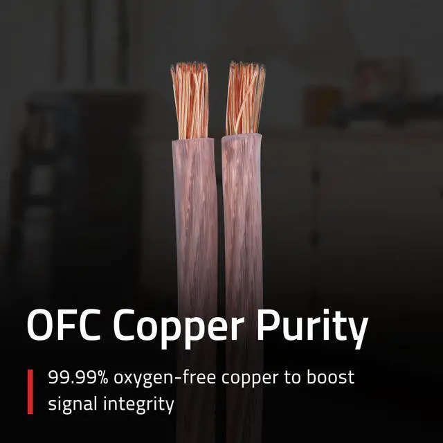 Alt view image 3 of 7 - 12AWG 50ft Speaker Wire, Oxygen-Free Copper Cable, for Hi-Fi Set-up, Home Theaters, Bookshelf or Floor-Standing Speakers