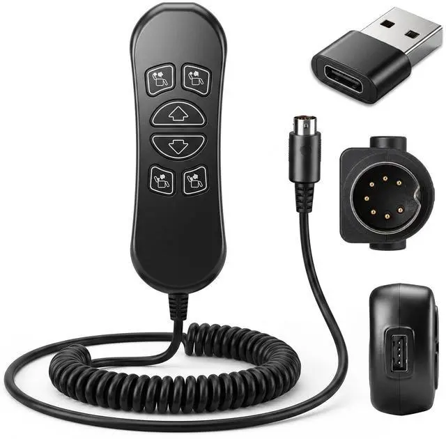 Main image of 6 Button 7 Pin Lift Chair Remote Controller Version A | Compatible with HHC HSW306 Hand Control, Hand Control Switch Replacement