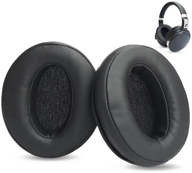 Main image of Replacement Ear Pads for Sennheiser HD 4.50BT Headphones - Black | Fit for Sennheiser HD 4.50BTNC/4.50SE/HD 4.40BT/4.30G/HD 400S/HD 350BT/458BT, Memory Foam Covers, Smooth Leather Ear Cushions