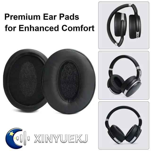 Alt view image 4 of 6 - Replacement Ear Pads for Sennheiser HD 4.50BT Headphones - Black | Fit for Sennheiser HD 4.50BTNC/4.50SE/HD 4.40BT/4.30G/HD 400S/HD 350BT/458BT, Memory Foam Covers, Smooth Leather Ear Cushions